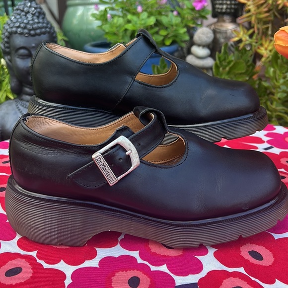 🏴 Dr. Martens MIE Vintage T-Strap Chunky Platform Mary Jane UK 7 - Picture 10 of 17